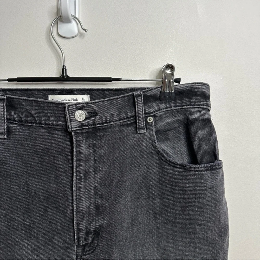 Abercrombie & Fitch The 90s Straight Ultra High Rise 30/12R Denim Jeans Vent Hem - Picture 3 of 14